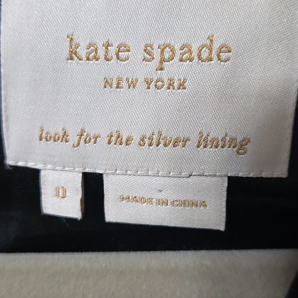 Kate Spade Black and White Polka Dot Midi Dress Size 0